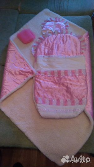 Конверт с одеялом на выписку