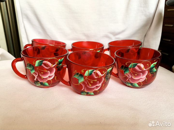 Чашки, чайник, бокалы, набор для суши