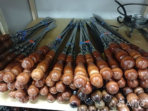 Шампура с деревянной ручкой 3*12*40 см