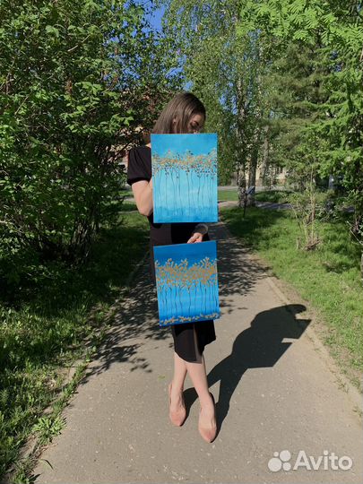 Интерьерная картина акрил/поталь