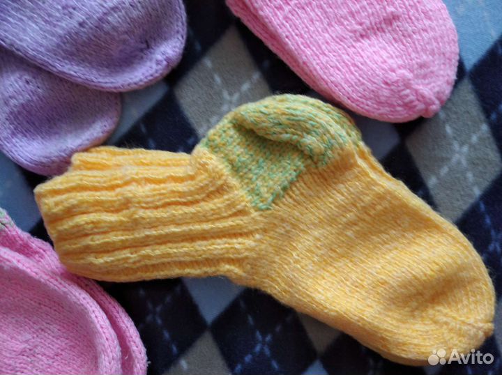 Носки вязаные детские и взрослые. Новые
