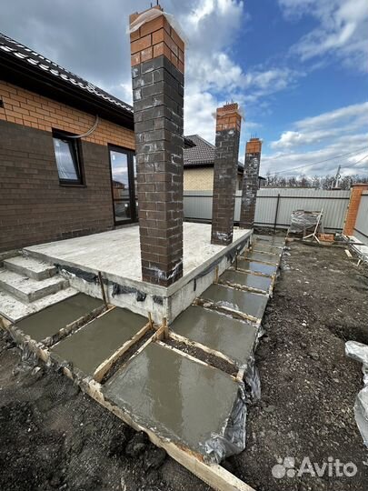 Бетонирование двора,парковки, площадки, дорожки