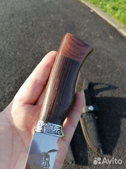 Якутский охотничий нож + кожаные ножны