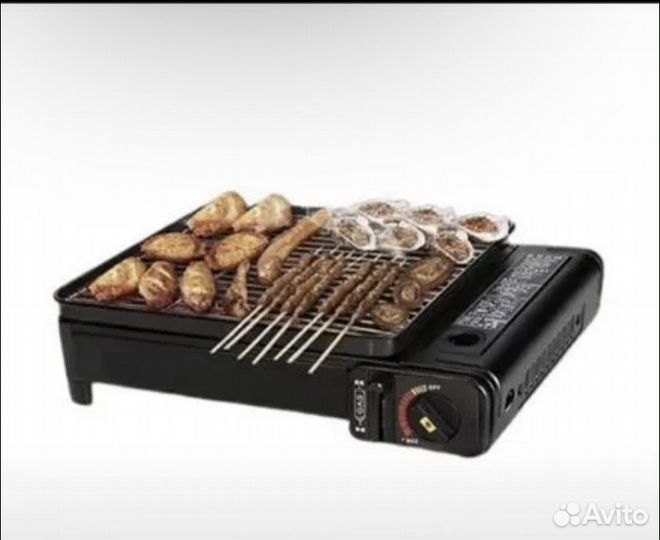 Туристическая плита гриль газовая с кейсом