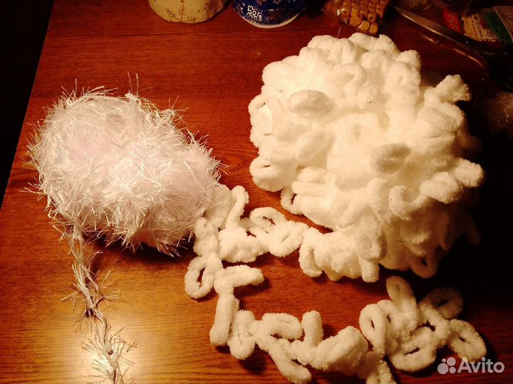 Пушистая пряжа, шерсть для валяния