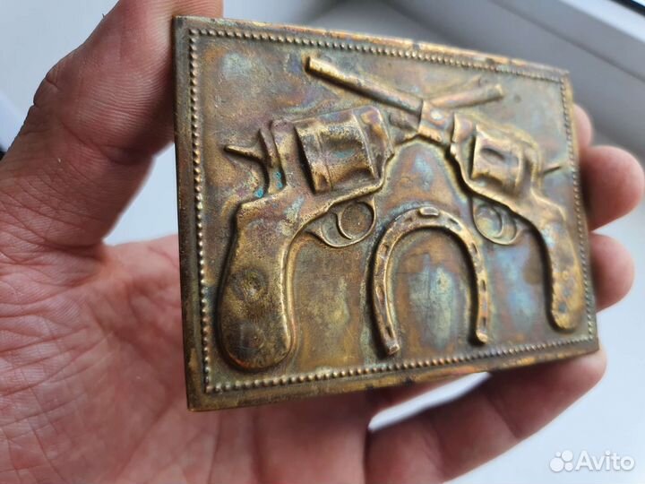 Бляха для ремня латунь