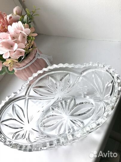 Хрустальные вазочки ладьи