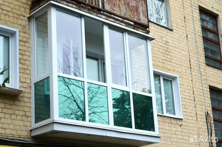 Остекление балконов и лоджий в рассрочку D3325