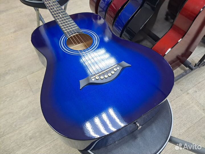 Гитара акустическая синяя