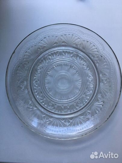 Тарелки стекло времён СССР. Тарелки для торта