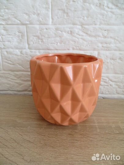 Горшки для цветов 3шт и декор(всё новое,керамика)