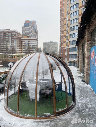 Круглая беседка Иглу для ресторана и глэмпинга