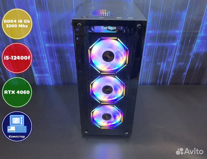 Игровой пк новый i5-RTX4060-16DDR4-JPL25749308-H610