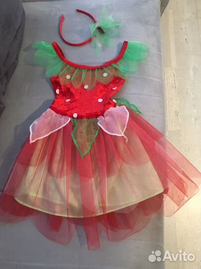 Наряд костюм Земляничка для девочки 2-3г Англ