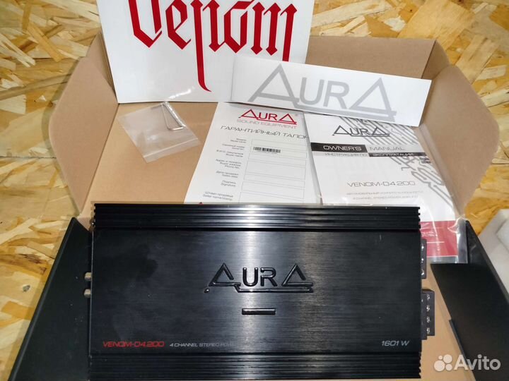 Усилитель 4х канальный aura venom 4.200
