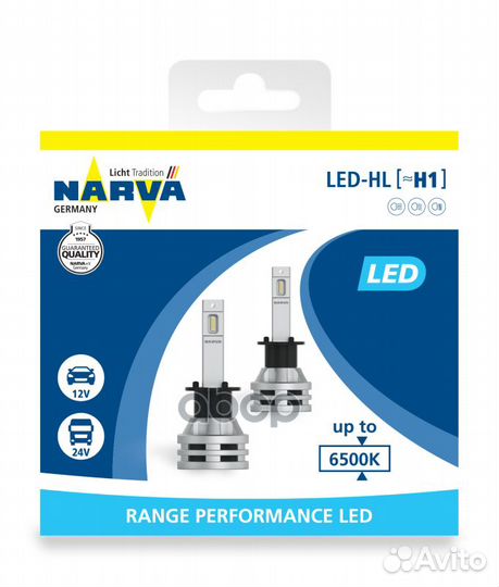 Лампа Narva 12-24 В., 19W LED H1 RPL2 P14,5s 65