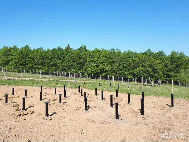 Винтовые сваи, монтаж свай