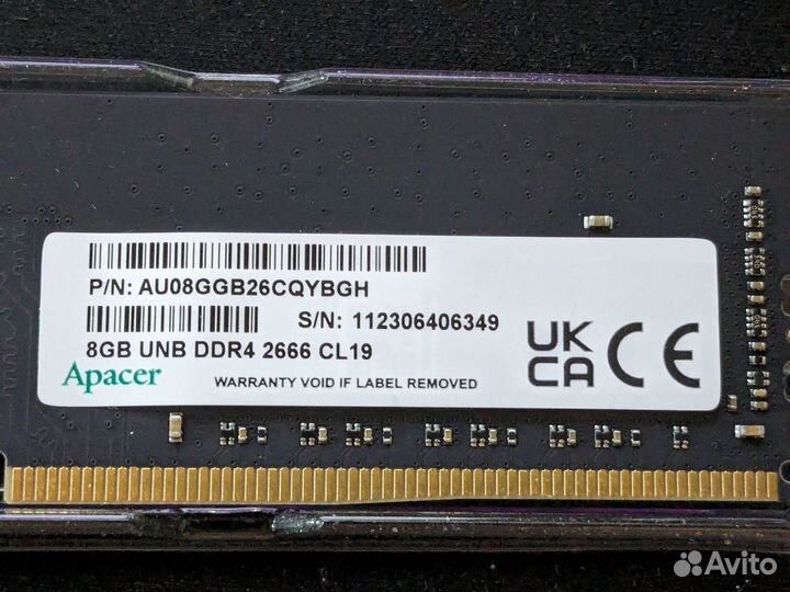 Оперативная память Apacer DDR4 8 GB 2666 MHz