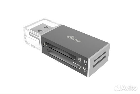 Картридер Ritmix CR-2042. (USB 2.0, SD, Micro SD