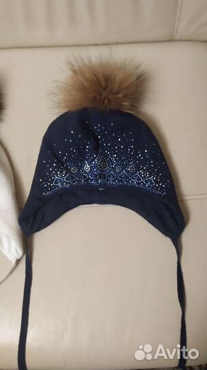 2е шикарные зимние Шапочки Италия Aleksa 56-58