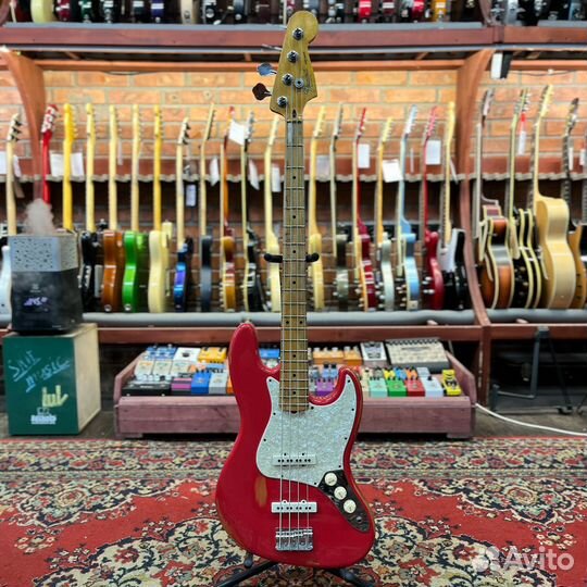 Бас-гитара Fender American Jazz Bass JJ Fiesta Red