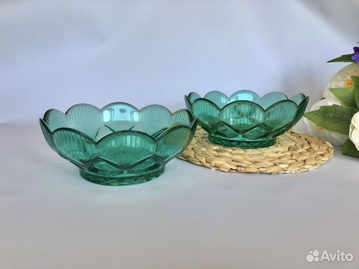 Салатник цветное стекло СССР