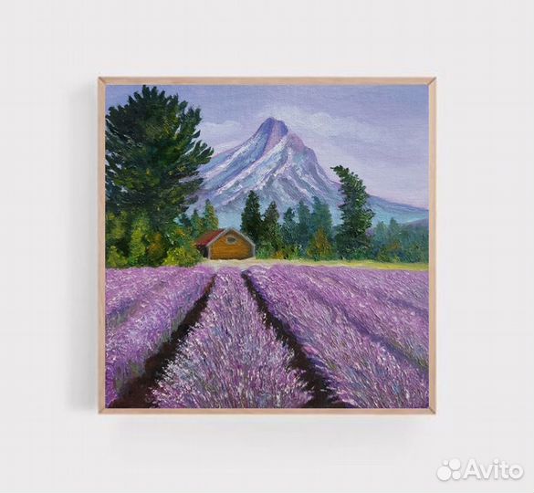 Картина маслом на холсте Лаванда картина с цветами
