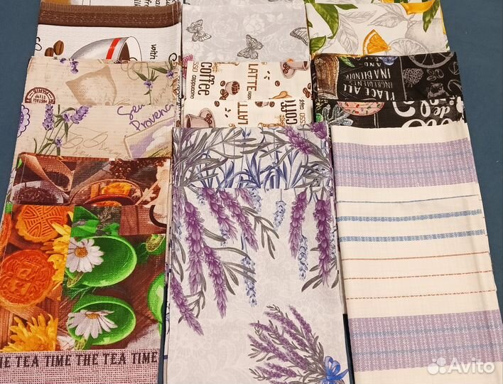 Комплект кухонных полотенец (вафельных/рогожка)