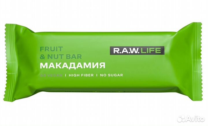 Батончик Макадамия RAW life D3 Vegan 47 г