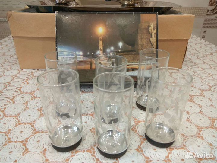 Рюмки стопки стекло мельхиор