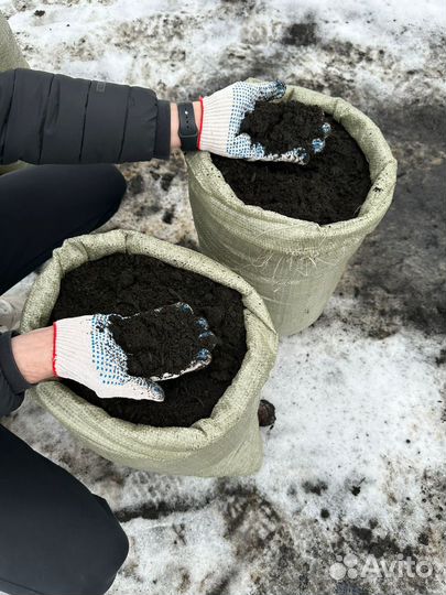 Премиум плодородная земля в мешках