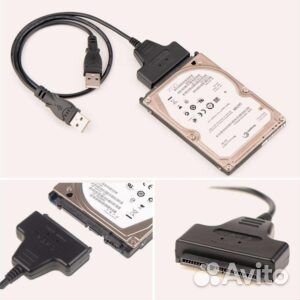 Переходник USB A (M) - SATA 7+15pin, 48655