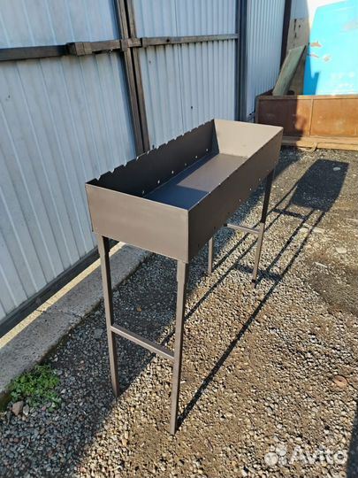 Мангал 800*300*150 металл 3мм