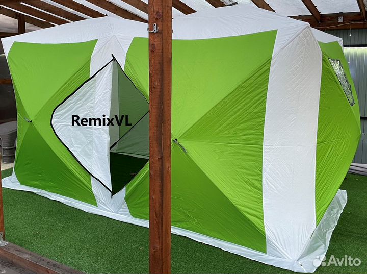 Видео Палатка 3-х слой утеплённая куб 200х400х215