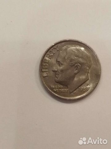 Монета one dime 1989