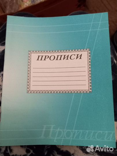 Тетрадь в узкую косую линейку Прописи, 12 листов