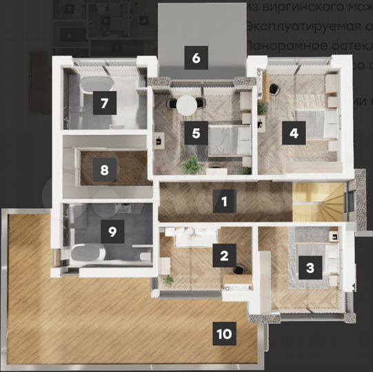 Коттедж 325 м² на участке 13 сот.