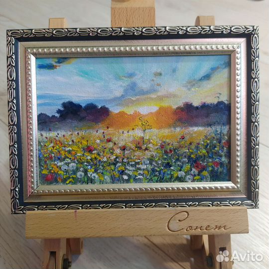 Картина маслом холст 10/15 см. Авторская работа