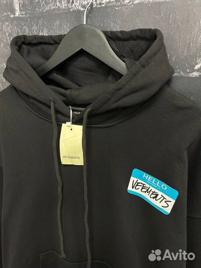 Худи Vetements Hello my name is. Унисекс