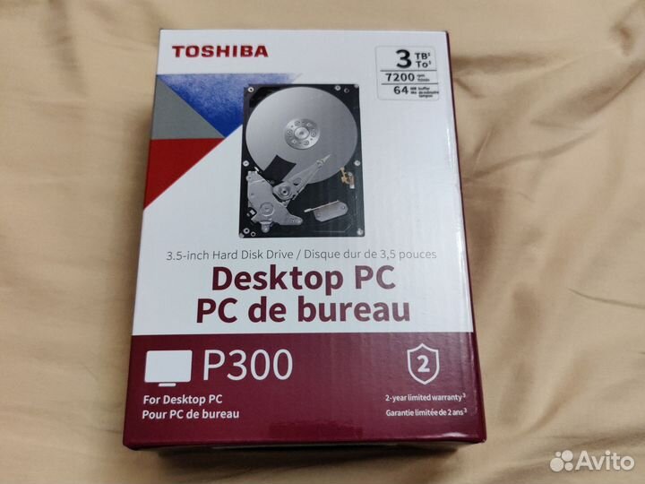 Жёсткий диск Toshiba P300 на 3tb