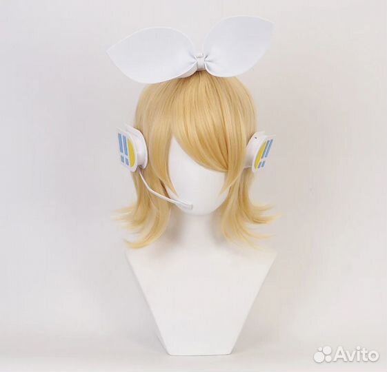 Косплей на Рин(костюм, парик+наушники) Вокалоиды