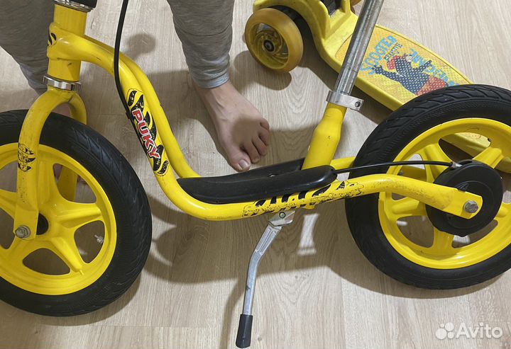 Беговел Puky LR 1L BR и самокат kress