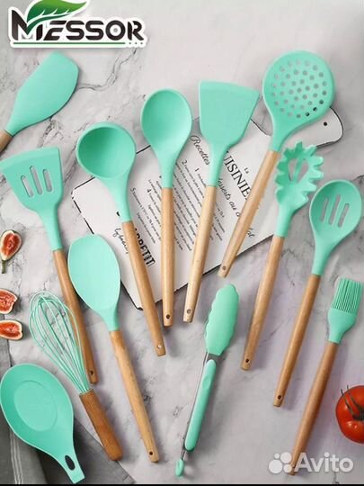 Кухонный набор 10 в 1 силиконовые принадлежности