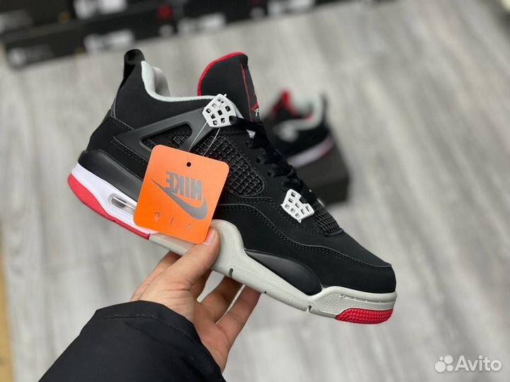 Кроссовки Air Jordan 4 Bred (36-45)