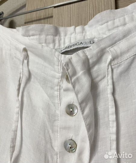 Штаны la fabbrica del lino льняные белые