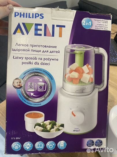 Пароварка блендер avent