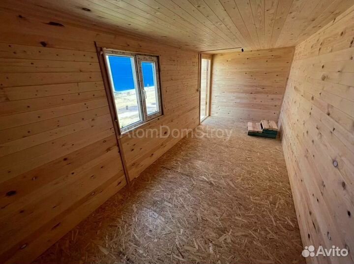 Вагончик бытовка строительная с установкой