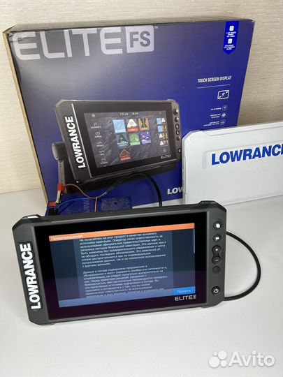 Эхолот lowrance elite 9 fs с датчиком AI 3в1 Ref