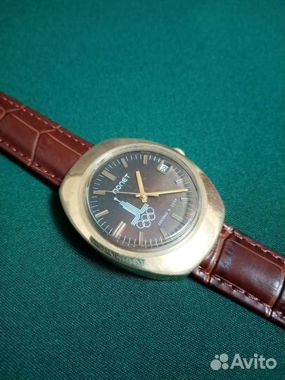 Часы полёт СССР позолоченные