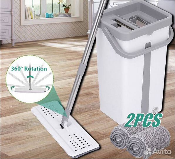 Ведро с отжимом и со шваброй 8 литров (Оптом)